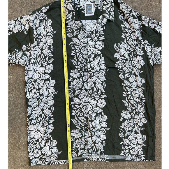 Vintage Ocean Current Mens Shirt XL Button Down 100% Rayon Tropical Floral Print - Picture 9 of 9